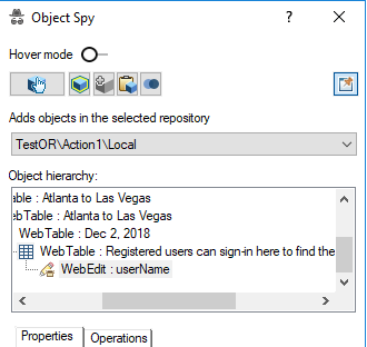 Hierarchy in Object Spy