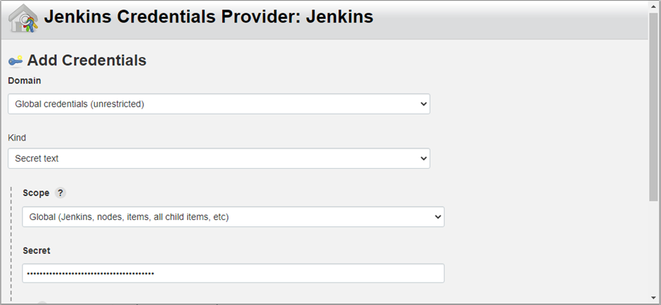 Jenkins Credentials